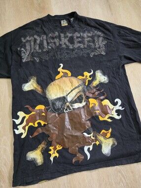 Miskeen Original Skull Pirate Ship Shirt Size XL